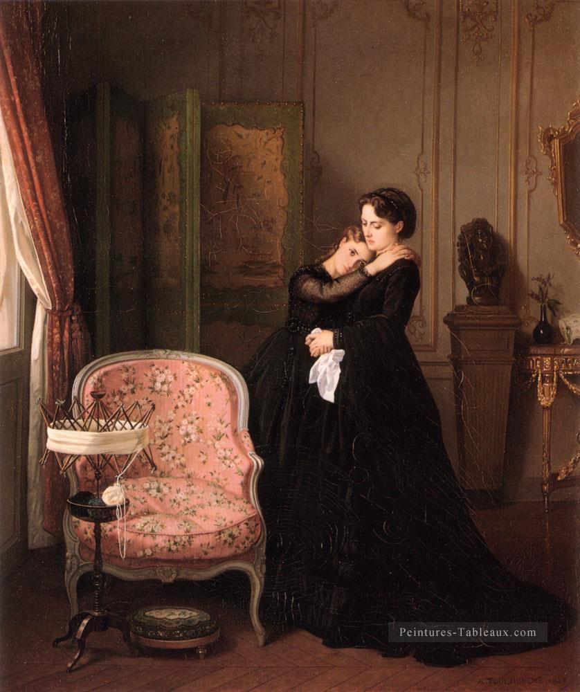 Consolation femme Auguste Toulmouche Peintures à l'huile